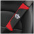 Car Seat Belt Cover Carbon Fiber Leather Auto Seat Shoulder Protection, Style: Crown Red
