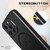 For iPhone 15 Pro Max MagSafe Magnetic Invisible Camera Holder Phone Case(Black)