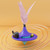 Cats Gyro Carousel Toy Pet Amusement And Boredom Relieving Toys(Purple)