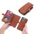 For iPhone 14 Plus Multi-functional Zipper Wallet Leather Phone Case(Brown)
