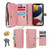 For iPhone 13 Pro Multi-functional Zipper Wallet Leather Phone Case(Pink)