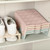 Household Storage Shoes Rack Double Shoes Tray Plastic One Piece Simple Shoes Organizer(Blue)