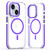 For iPhone 14 Dual-Color Clear Acrylic Hybrid TPU MagSafe Phone Case(Purple)