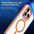 For iPhone 15 Plus Dual-Color Clear Acrylic Hybrid TPU MagSafe Phone Case(Orange)