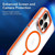 For iPhone 14 Pro Dual-Color Clear Acrylic Hybrid TPU MagSafe Phone Case(Orange)