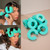 12pcs /Pack Small C-Shape Portable Hair Curler Beauty Fluffy No Heat No Harm Hair Sleeping Hair Roller(Cyan)