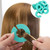 12pcs /Pack Small C-Shape Portable Hair Curler Beauty Fluffy No Heat No Harm Hair Sleeping Hair Roller(Cyan)