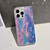 For iPhone 12 Pro Max Dual-Layer Gradient Dream Starry Acrylic Hybrid TPU Phone Case(Blue Purple)