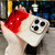 For iPhone 11 IMD Marble Acrylic Hybrid TPU Plating MagSafe Phone Case(Red)