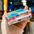 For iPhone 14 Plus IMD Marble Acrylic Hybrid TPU Plating MagSafe Phone Case(Purple)