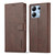 For Xiaomi Redmi Note 13 4G LC.IMEEKE Calf Texture Leather Phone Case(Coffee)