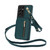 For Samsung Galaxy S21 Ultra 5G YM006 Skin Feel Zipper Card Bag Phone Case with Dual Lanyard(Green)