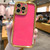 For iPhone 12 Pro Max Plating Emery PC Hybrid Silicone Phone Case(Rose Red)