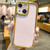 For iPhone 15 Plating Emery PC Hybrid Silicone Phone Case(Pink) For iPhone 15 Plating Emery PC Hybrid Silicone Phone Case(Pink)