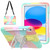 For iPad 10th Gen 10.9 2022 Punk Stand PC Hybrid Silicone Tablet Case with Shoulder Strap(Colorful)