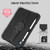 For iPad 10th Gen 10.9 2022 Punk Stand PC Hybrid Silicone Tablet Case with Shoulder Strap(Black)