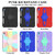 For iPad 10th Gen 10.9 2022 Punk Stand PC Hybrid Silicone Tablet Case with Shoulder Strap(Red Blue)