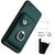 For iPhone 8 Plus / 7 Plus Organ Card Bag Ring Holder Phone Case with Long Lanyard(Green)