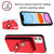 For iPhone 12 mini Organ Card Bag Ring Holder Phone Case with Long Lanyard(Red)