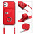 For iPhone 12 mini Organ Card Bag Ring Holder Phone Case with Long Lanyard(Red)