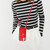 For iPhone 12 mini Organ Card Bag Ring Holder Phone Case with Long Lanyard(Red)