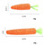 Carrot Cat Chew Rope Toy Bite Resistant Stick Built-in Bell, Size: Small 13cm