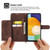 For Honor X9a Skin-feel Flowers Embossed Wallet Leather Phone Case(Brown)
