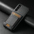 For Samsung Galaxy S22+ 5G Suteni H03 Oil Wax Leather Wallet Stand Back Phone Case(Black)