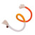 70cm Cat Bite Rope Toy Catnip Cat Teasing Stick(Orange)
