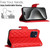 For iPhone 14 Pro Max Rhombic Texture Flip Leather Phone Case with Lanyard(Red)