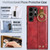 For Samsung Galaxy S24 Ultra 5G Wristband Leather Back Phone Case(Red)