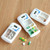 TF-264 Portable Mini Smart Timing Reminder Pill Box Plastic Pill Storage Box, Size: 9x5x2.5cm(White)