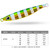 PROBEROS LF121 Fast Sinking Laser Boat Fishing Sea Fishing Lure Iron Plate Bait, Weight: 28g(Luminous Color E)