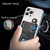 Multi-Function Bracket Magnetic Suction Buckle Phone Card Case PU Leather Card Sticker Holder(Black)