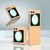 For Samsung Galaxy Z Flip5 5G Wave Pattern Matte PC Phone Case(Peach)