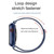 For Apple Watch SE 2023 40mm Loop Nylon Watch Band(Green Blue)