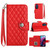 For Motorola Moto G Stylus 4G 2022 Rhombic Texture Flip Leather Phone Case with Lanyard(Red)