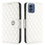 For Motorola Moto G Play 4G 2024 Rhombic Texture Flip Leather Phone Case with Lanyard(White)