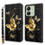 For Xiaomi Redmi 13C 3D Painted Pattern Leather Phone Case(Golden Butterfly)