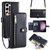 For Samsung Galaxy S23 5G Sheep Texture Cross-body Zipper Wallet Leather Phone Case(Black)