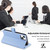 For Samsung Galaxy S21 FE 5G Sheep Texture Cross-body Zipper Wallet Leather Phone Case(Blue)