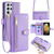 For Samsung Galaxy S21 Ultra 5G Sheep Texture Cross-body Zipper Wallet Leather Phone Case(Purple)