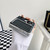 For OPPO Find N3 Flip Pearlescent Paint Diamond Shaped Checkered Leather Phone Case(Silver)