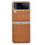 For Samsung Galaxy Z Flip3 5G Pearlescent Paint Diamond Shaped Checkered Leather Phone Case(Brown) For Samsung Galaxy Z Flip3 5G Pearlescent Paint Diamond Shaped Checkered Leather Phone Case(Brown)