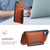 For iPhone XR Denior Cowhide Texture Leather MagSafe Detachable Wallet Phone Case(Brown)
