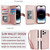 For iPhone 11 Pro Max Multi-Card Wallet RFID Leather Phone Case(Rose Gold)