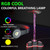 RGB Lighted Headphone Stand With Ambient Light USB Expansion Port Headphone Display Bracket, Style: With 3.5mm Port