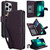 For iPhone 13 Pro Max Multi-Card Wallet RFID Leather Phone Case(Dark Purple)