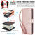 For iPhone 11 Pro Multi-Card Wallet RFID Leather Phone Case(Rose Gold)