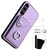For Samsung Galaxy S23+ 5G Organ Card Bag Ring Holder Phone Case with Long Lanyard(Purple)